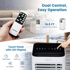 Climatiseur portable 4-en-1 Costway 5000 BTU (8000 BTU ASHRAE) avec ventilateur froid, déshumidificateur et mode veille
