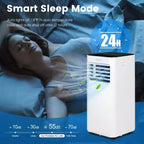 Climatiseur portable 4-en-1 Costway 5000 BTU (8000 BTU ASHRAE) avec ventilateur froid, déshumidificateur et mode veille