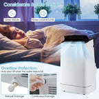 Costway Climatiseur portable 15000 BTU avec télécommande et contrôle par application, ventilateur de refroidissement, fonction chauffage et déshumidificateur