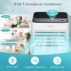 Aire Acondicionado Portátil Costway 8000 BTU Enfriador de Aire 3 en 1 con Ventilador Deshumidificador Modo Sueño