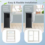 Climatiseur Portable Costway 7100 BTU (10000 BTU ASHARE) Unité AC 3-en-1 avec Refroidissement Déshumidification Ventilation Mode Veille