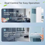 Climatiseur Portable Costway 7100 BTU (10000 BTU ASHARE) Unité AC 3-en-1 avec Refroidissement Déshumidification Ventilation Mode Veille