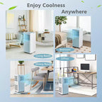 Climatiseur Portable Costway 7100 BTU (10000 BTU ASHARE) Unité AC 3-en-1 avec Refroidissement Déshumidification Ventilation Mode Veille