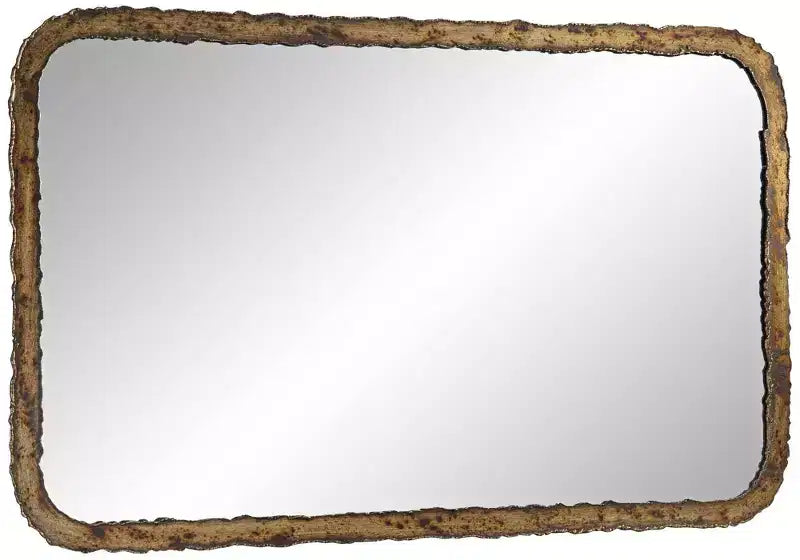Espejo rectangular Uttermost Julian de bronce oxidado de 24 x 40