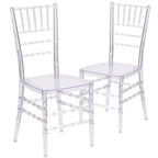 Emma and Oliver 2 Pack Stacking Ghost Chair