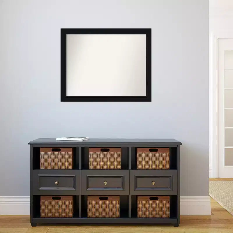 Miroir mural de salle de bain Amanti Art Avon noir, sans biseau