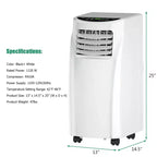 Costway Climatiseur portable 5500 BTU (8000 BTU ASHRAE) et déshumidificateur avec télécommande