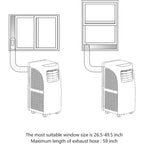 Costway Climatiseur portable 5500 BTU (8000 BTU ASHRAE) et déshumidificateur avec télécommande