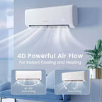 Aire acondicionado mini split Costway de 12,000 BTU con bomba de calor y control remoto