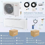 Aire acondicionado mini split Costway de 12,000 BTU con bomba de calor y control remoto