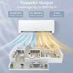 Climatiseur split Costway 24 000 BTU avec thermopompe et télécommande Alexa Google Home