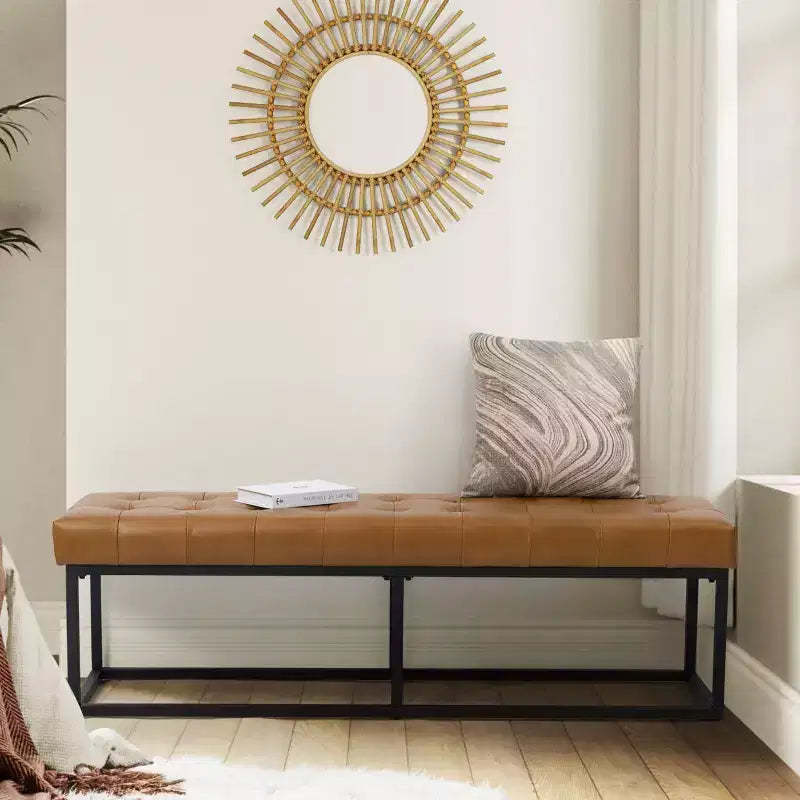 Banco ancho de dormitorio Gema 60 para dormitorio y sala de estar| ART OF LIVING DESIGNS