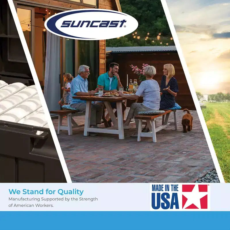 Suncast Cesta accesoria de 25 x 7.25 pulgadas para cobertizo exterior, negra (paquete de 2)