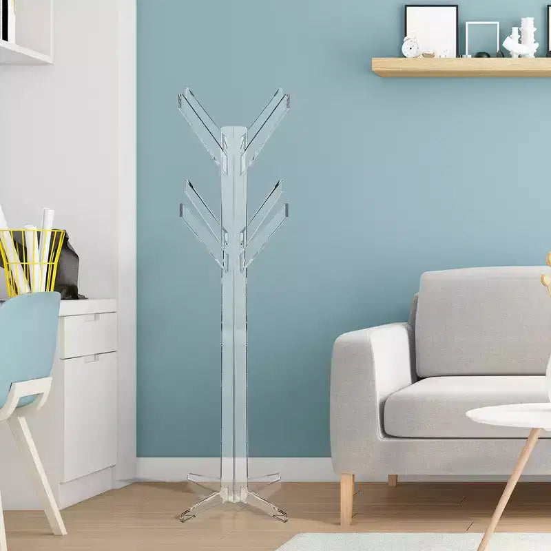 Porte-manteau de luxe Designstyles en acrylique sur pied, robuste, belle décoration intérieure, parfait pour les chapeaux, les vêtements et les parapluies