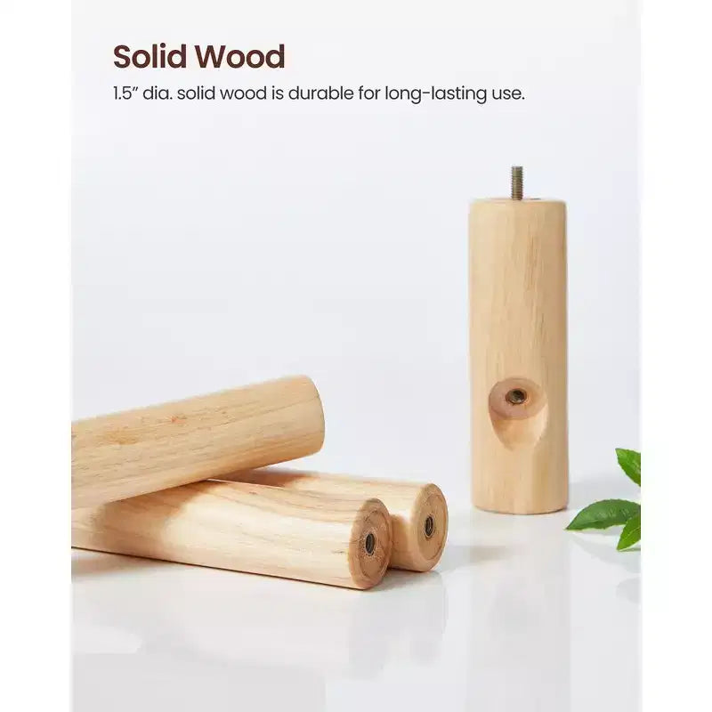 VASAGLE Perchero de madera maciza con 8 ganchos, perchero de pie con forma de árbol