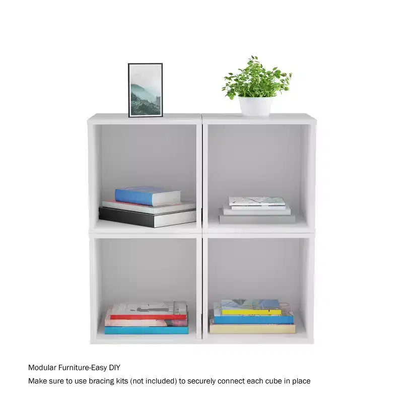 Mesa auxiliar de cubos modulares apilables contemporáneos