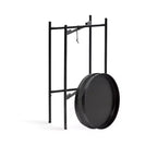 Mesa auxiliar plegable redonda de metal de 2 niveles