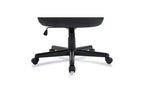 Silla de trabajo con respaldo alto, soporta hasta 124.74 kg, altura del asiento de 44.60 a 54.30 cm, asiento/respaldo negro, base negra
