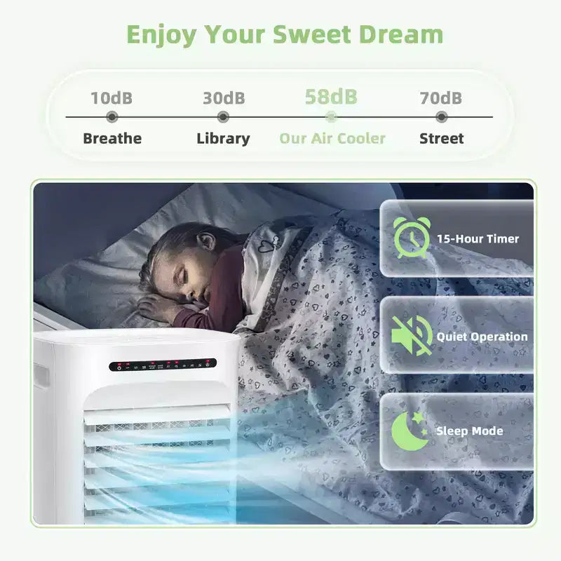Refroidisseur d'air par évaporation Costway 4-en-1 avec humidificateur portable, minuterie, 3 modes et vitesses