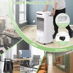 Refroidisseur d'air par évaporation Costway 4-en-1 avec humidificateur portable, minuterie, 3 modes et vitesses