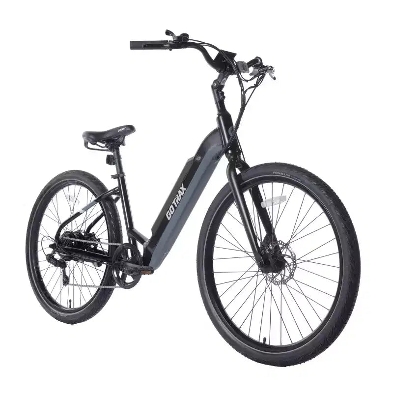 Bicicleta híbrida eléctrica GOTRAX Adult Transit 27.5 con cuadro bajo