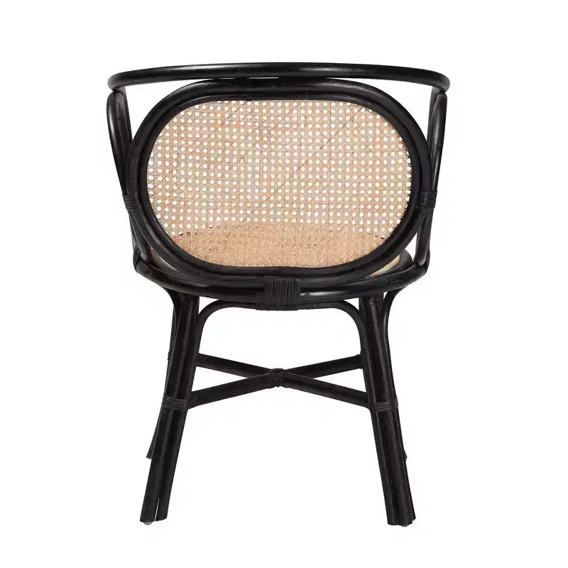 bali & pari Palesa Chaise de salle à manger bohème moderne en rotin