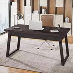 Escritorio ejecutivo Lantine Home Office, escritorio de madera de 55 pulgadas con cajón, mesa de estudio de estilo escandinavo, mueble de estación de trabajo