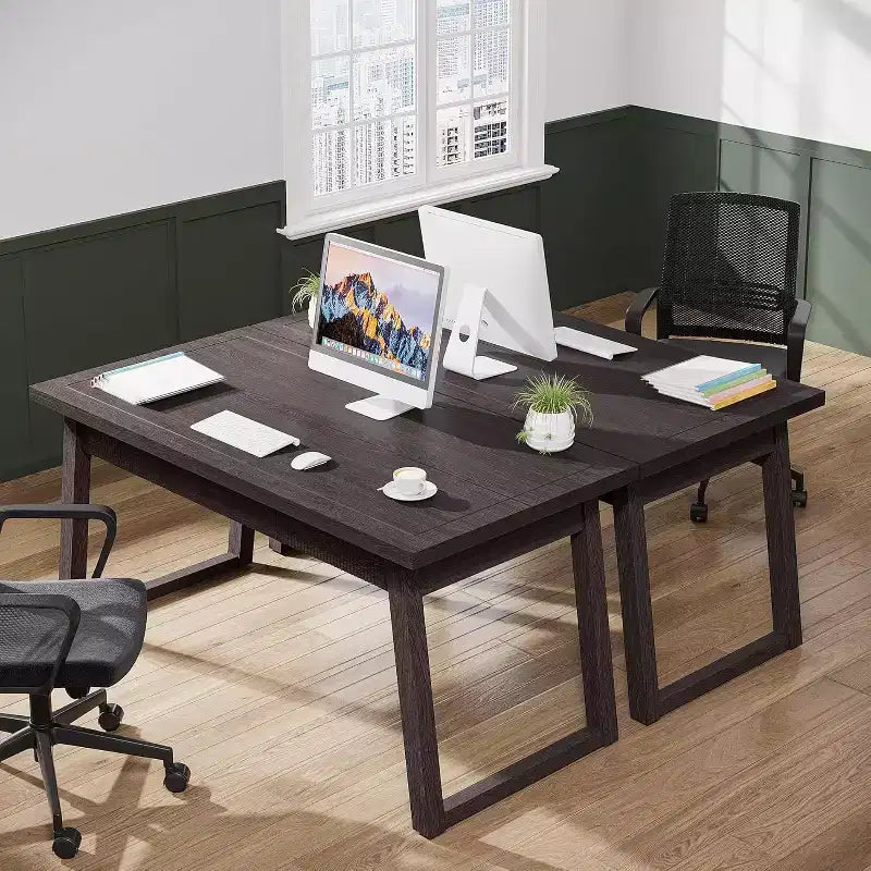 Escritorio ejecutivo Lantine Home Office, escritorio de madera de 55 pulgadas con cajón, mesa de estudio de estilo escandinavo, mueble de estación de trabajo