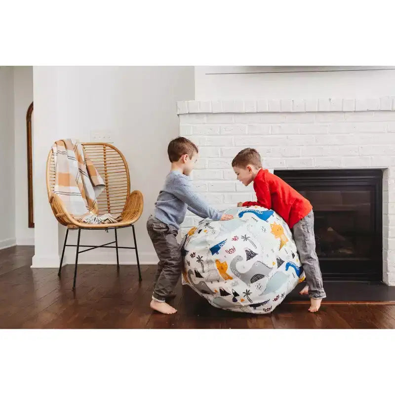 Creative QT Stuff n Sit XL 38 Housse de rangement pour animaux en peluche, idéale comme organisateur de chambre ou chaise, dinosaure