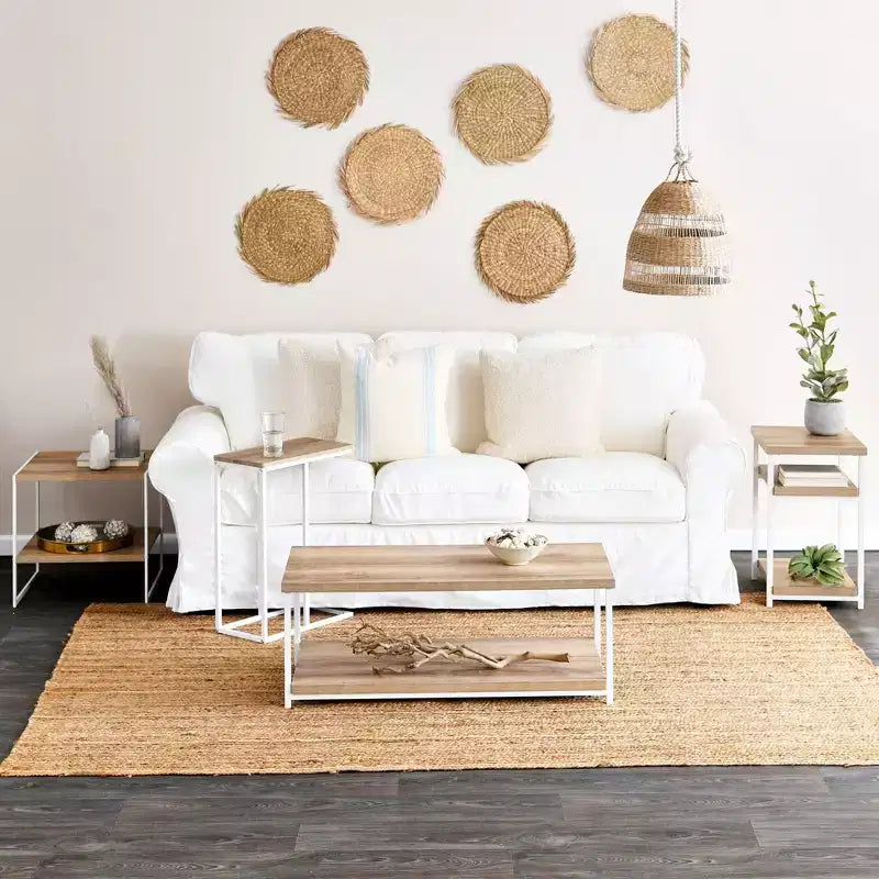 Mesa auxiliar en forma de C Jamestown de Household Essentials