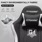 Silla de oficina reclinable GTRACING Gaming Chair de tela, altura ajustable, con reposapiés