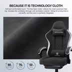 Silla de oficina GTPLAYER para videojuegos de tela con reposabrazos de enlace, silla de ordenador ergonómica