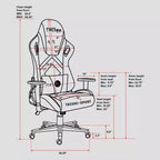 Silla Gamer de Espuma Viscoelástica Aterciopelada - Techni Sport