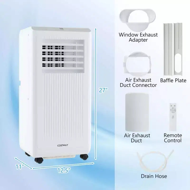 Climatiseur portable Costway 6500 BTU (10000 BTU ASHRAE) 3-en-1 avec déshumidificateur