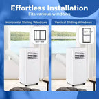 Climatiseur portable Costway 9000 BTU 3 en 1 avec ventilateur, déshumidificateur et mode veille 6250 BTU (9000 BTU ASHRAE)