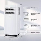 Climatiseur portable Costway 8000 BTU 3-en-1 avec ventilateur et déshumidificateur mode veille 5100 BTU (8000 BTU ASHRAE)