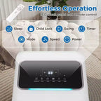 Climatiseur Portable Costway 8000 BTU 3-en-1 Refroidisseur d'air avec Ventilateur et Déshumidificateur 5000 BTU (8000 BTU ASHRAE)