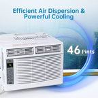 Aire acondicionado de ventana de 5000 BTU, unidad de CA para ventana con controles mecánicos fáciles de usar