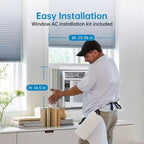 Aire acondicionado de ventana de 5000 BTU, unidad de CA para ventana con controles mecánicos fáciles de usar