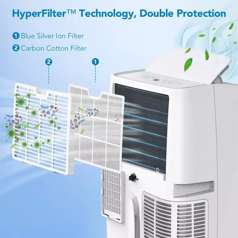 Climatiseur portable 14 000 BTU, Climatiseur portable pour pièces jusqu'à 70 m²