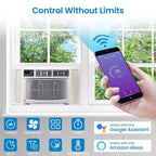 Acondicionador de aire inteligente de ventana de 10000 BTU, unidad de aire acondicionado de ventana con control remoto/aplicación