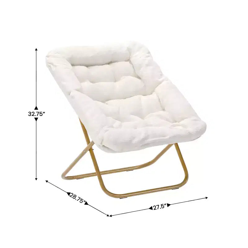 Sillón plegable platillo Emma and Oliver extragrande para dormitorio universitario o convencional