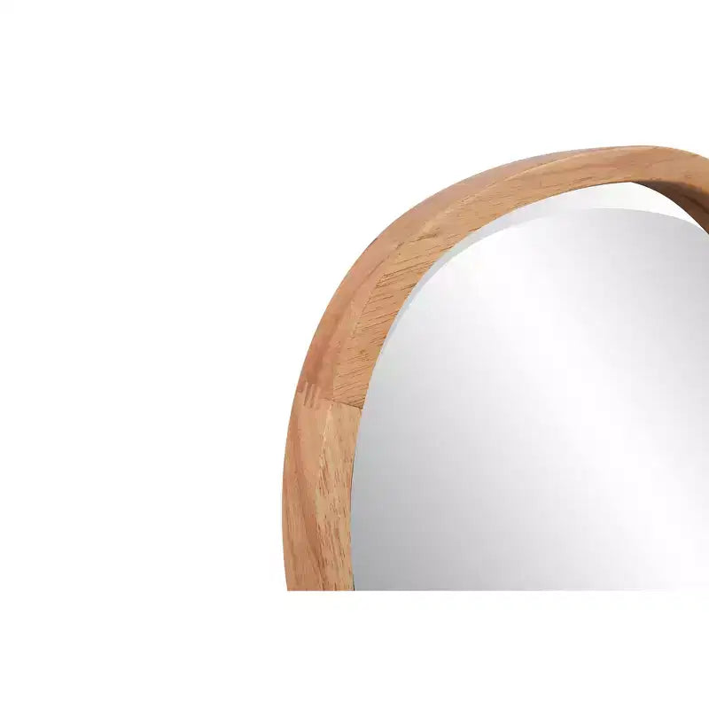Espejo de pared biselado Howard Elliott con marco de madera pulida