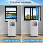 Costway Climatiseur portable 3-en-1 7100 BTU (10000 BTU ASHRAE) avec déshumidificateur, mode froid et ventilateur