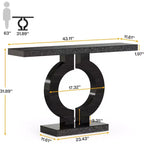 Mesa consola Lantine Modern 43 con espejo y base en forma de O