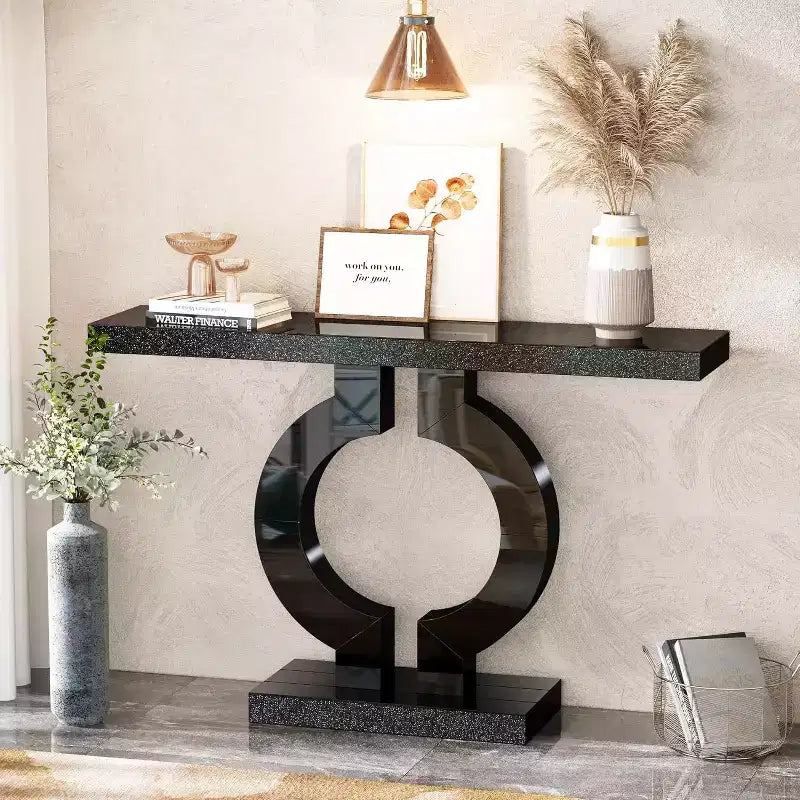 Mesa consola Lantine Modern 43 con espejo y base en forma de O
