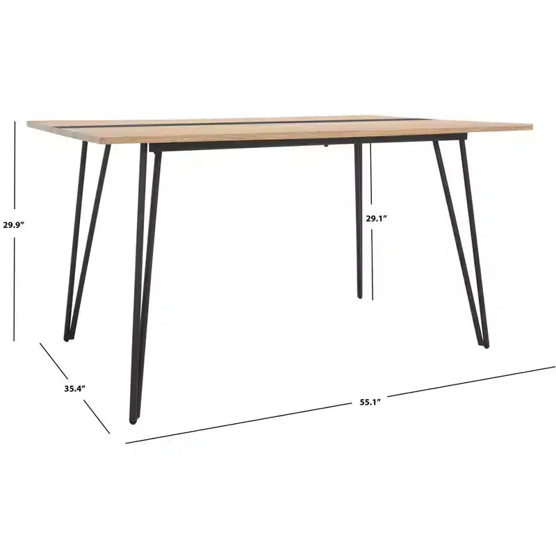 Mesa de comedor Alarick - DTB5802 - Natural/Negro - Safavieh