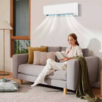Climatiseur et Chauffage Mini Split Costway 18000 BTU avec Wi-Fi et Pompe à Chaleur Blanc/Noir