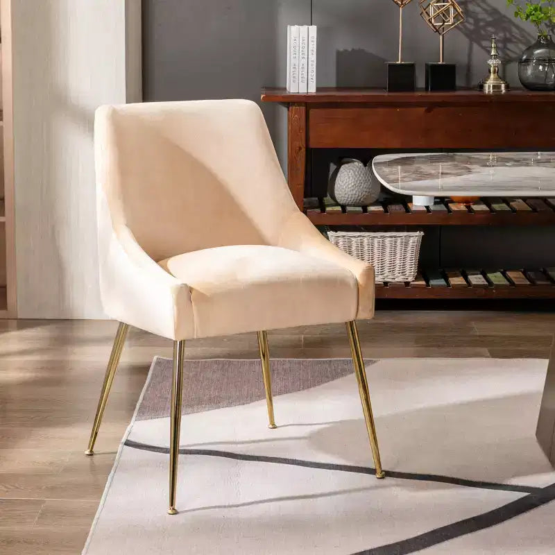 WestinTrends Sillón tapizado de terciopelo de alto rendimiento con patas de metal