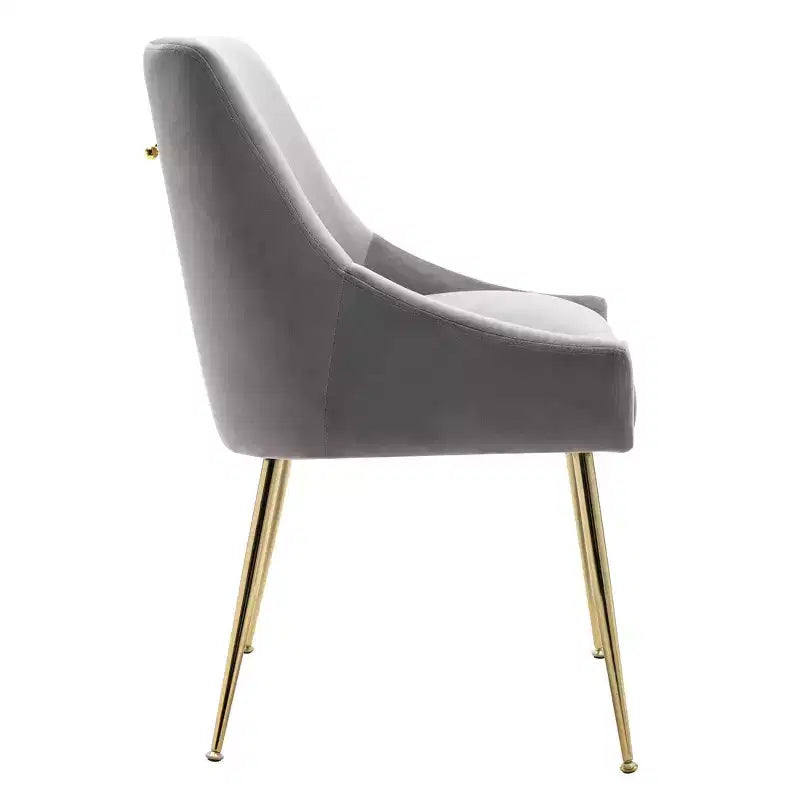 WestinTrends Sillón tapizado de terciopelo de alto rendimiento con patas de metal